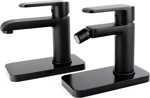 Ogomondo 2 Miscelatori Rubinetto Lavabo e Bidet Puma Neri Fai da te/Attrezzature per cucine e bagni/Impianti per la cucina/Rubinetti da cucina/Rubinetti per lavelli da cucina Ogomondo - Martina Franca, Commerciovirtuoso.it
