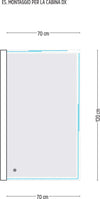 Ogomondo Box Cabina Doccia Corner 3 Lati Cristallo Temprato Serigrafato 70x120x70 Destro Fai da te/Attrezzature per cucine e bagni/Attrezzature per bagni/Docce e componenti doccia/Box doccia Ogomondo - Martina Franca, Commerciovirtuoso.it
