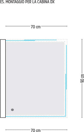 Ogomondo Box Cabina Doccia Corner 3 Lati Cristallo Temprato Serigrafato 70x90x70 Destro Fai da te/Attrezzature per cucine e bagni/Attrezzature per bagni/Docce e componenti doccia/Box doccia Ogomondo - Martina Franca, Commerciovirtuoso.it