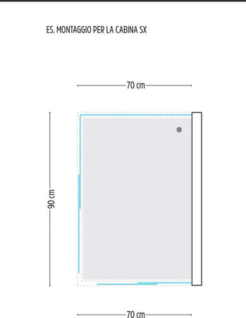 Ogomondo Box Cabina Doccia Corner 3 Lati Cristallo Temprato Serigrafato 70x90x70 Sinistro Fai da te/Attrezzature per cucine e bagni/Attrezzature per bagni/Docce e componenti doccia/Box doccia Ogomondo - Martina Franca, Commerciovirtuoso.it