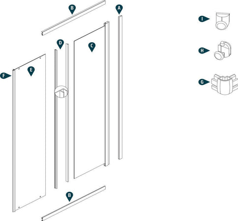 Ogomondo Box Cabina Doccia Corner 3 Lati Cristallo Temprato Serigrafato 75x75x75 Fai da te/Attrezzature per cucine e bagni/Attrezzature per bagni/Docce e componenti doccia/Box doccia Ogomondo - Martina Franca, Commerciovirtuoso.it
