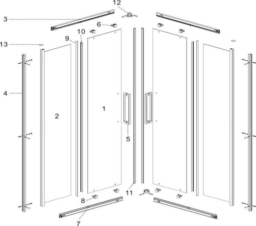Ogomondo Box Doccia Angolare Corner Black Nero Cristallo 6mm 90x100xh195 cm Fai da te/Attrezzature per cucine e bagni/Attrezzature per bagni/Docce e componenti doccia/Box doccia Ogomondo - Martina Franca, Commerciovirtuoso.it
