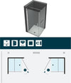 Ogomondo Box Doccia Angolare Cristallo 8 mm Battente e Lato fisso Fai da te/Attrezzature per cucine e bagni/Attrezzature per bagni/Docce e componenti doccia/Box doccia Ogomondo - Martina Franca, Commerciovirtuoso.it