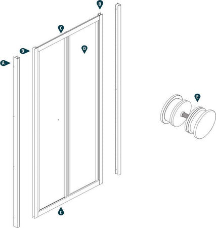 Ogomondo Box Doccia Book 2 Lati Cristallo Trasparente 100x80 + Piatto Porcellana Fai da te/Attrezzature per cucine e bagni/Attrezzature per bagni/Docce e componenti doccia/Box doccia Ogomondo - Martina Franca, Commerciovirtuoso.it