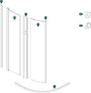 Ogomondo Box Doccia Semicircolare Circle Bianco Due Ante Cristallo Temprato Fai da te/Attrezzature per cucine e bagni/Attrezzature per bagni/Docce e componenti doccia/Box doccia Ogomondo - Martina Franca, Commerciovirtuoso.it
