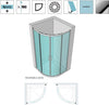 Ogomondo Box Doccia Semicircolare con ante scorrevoli Cristallo Temprato 4 millimetri ACIDATO SERIGRAFATO Fai da te/Attrezzature per cucine e bagni/Attrezzature per bagni/Docce e componenti doccia/Box doccia Ogomondo - Martina Franca, Commerciovirtuoso.it