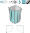 Ogomondo Box Doccia Semicircolare con ante scorrevoli Cristallo Temprato 4 millimetri TRASPARENTE Fai da te/Attrezzature per cucine e bagni/Attrezzature per bagni/Docce e componenti doccia/Box doccia Ogomondo - Martina Franca, Commerciovirtuoso.it