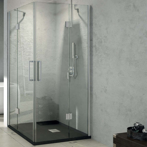 Ogomondo Cabina Doccia Angolare Con 2 Ante Battenti Cristallo 8 Mm Fai da te/Attrezzature per cucine e bagni/Attrezzature per bagni/Docce e componenti doccia/Box doccia Ogomondo - Martina Franca, Commerciovirtuoso.it