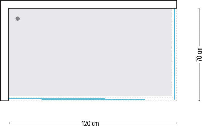 Ogomondo Cabina Doccia Slide 2 Lati Trasparente 120x70 + Piatto Doccia Acrilico Fai da te/Attrezzature per cucine e bagni/Attrezzature per bagni/Docce e componenti doccia/Box doccia Ogomondo - Martina Franca, Commerciovirtuoso.it