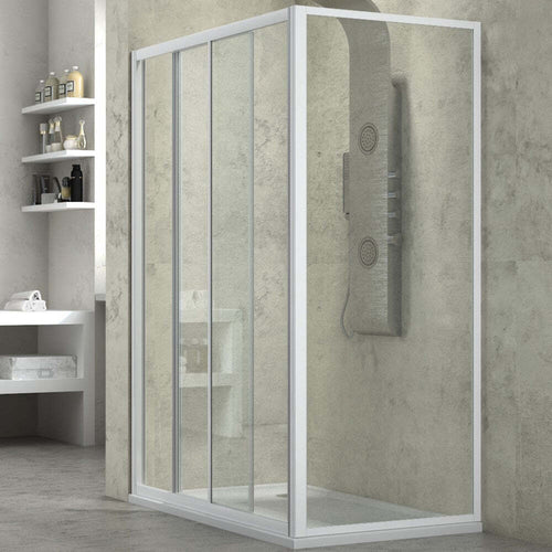 Ogomondo Cabina Doccia Slide 3 Lati Cristallo Temprato Trasparente 100x80x80 Fai da te/Attrezzature per cucine e bagni/Attrezzature per bagni/Docce e componenti doccia/Box doccia Ogomondo - Martina Franca, Commerciovirtuoso.it
