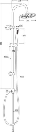 Ogomondo Colonna Doccia Attrezzata Alpha Ottone Cromato con Staffe a muro in ABS Fai da te/Attrezzature per cucine e bagni/Attrezzature per bagni/Docce e componenti doccia/Filtri supporti e soffioni doccia/Docce fisse Ogomondo - Martina Franca, Commerciovirtuoso.it