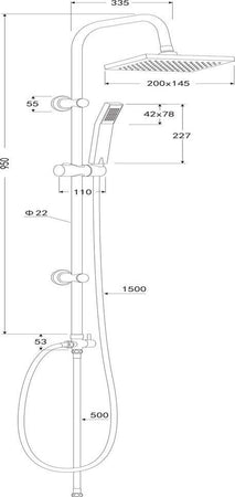 Ogomondo Colonna Doccia Attrezzata Beta Ottone Cromato con Staffe a Muro in Abs Fai da te/Attrezzature per cucine e bagni/Attrezzature per bagni/Docce e componenti doccia/Filtri supporti e soffioni doccia/Docce fisse Ogomondo - Martina Franca, Commerciovirtuoso.it