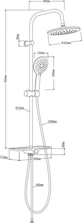 Ogomondo Colonna Doccia Attrezzata Gamma in Ottone Cromato Diametro 22 mm Fai da te/Attrezzature per cucine e bagni/Attrezzature per bagni/Docce e componenti doccia/Filtri supporti e soffioni doccia/Docce fisse Ogomondo - Martina Franca, Commerciovirtuoso.it