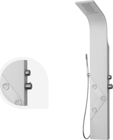 Ogomondo Colonna Doccia Lexus Alluminio Bianco 3 Getti Idro E Cascata H150xl20 Fai da te/Attrezzature per cucine e bagni/Attrezzature per bagni/Docce e componenti doccia/Sistemi saliscendi per vasche da bagno e docce Ogomondo - Martina Franca, Commerciovirtuoso.it