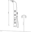 Ogomondo Colonna Doccia Night Nero Opaco 3 Getti Idro Lombari e Cascata  H140xL20 Fai da te/Attrezzature per cucine e bagni/Attrezzature per bagni/Docce e componenti doccia/Filtri supporti e soffioni doccia/Docce fisse Ogomondo - Martina Franca, Commerciovirtuoso.it