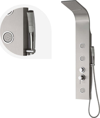 Ogomondo Colonna Doccia Step Acciaio Inox 3 Getti Idro Lombari e Cascata H120xL20 Fai da te/Attrezzature per cucine e bagni/Attrezzature per bagni/Docce e componenti doccia/Filtri supporti e soffioni doccia/Docce fisse Ogomondo - Martina Franca, Commerciovirtuoso.it