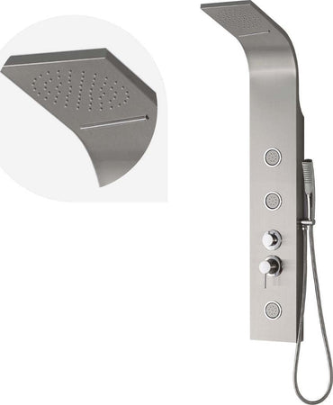 Ogomondo Colonna Doccia Step Acciaio Inox 3 Getti Idro Lombari e Cascata H120xL20 Fai da te/Attrezzature per cucine e bagni/Attrezzature per bagni/Docce e componenti doccia/Filtri supporti e soffioni doccia/Docce fisse Ogomondo - Martina Franca, Commerciovirtuoso.it