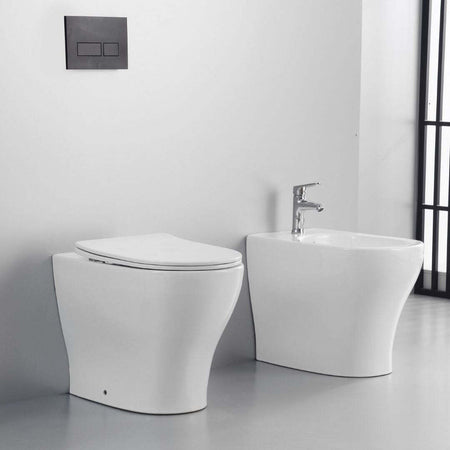 Ogomondo Coppia Sanitari FUN a Pavimento Vaso Bidet Sedile frizionato fissaggi Fai da te/Attrezzature per cucine e bagni/Attrezzature per bagni/Bidet Ogomondo - Martina Franca, Commerciovirtuoso.it