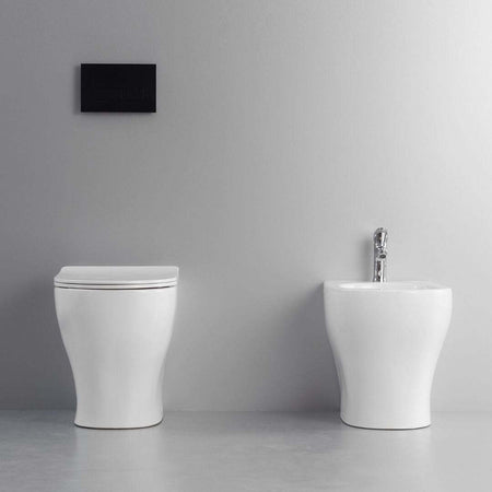 Ogomondo Coppia Sanitari FUN a Pavimento Vaso Bidet Sedile frizionato fissaggi Fai da te/Attrezzature per cucine e bagni/Attrezzature per bagni/Bidet Ogomondo - Martina Franca, Commerciovirtuoso.it