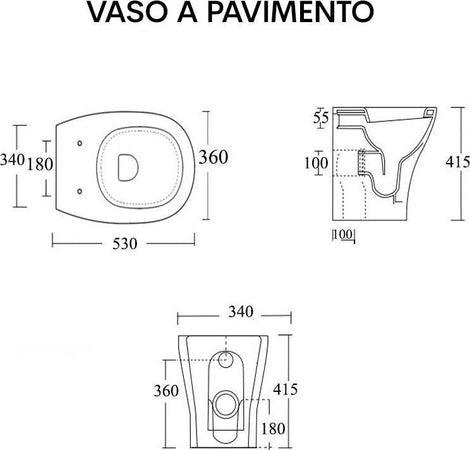 Ogomondo Coppia Sanitari FUN a Pavimento Vaso Bidet Sedile frizionato fissaggi Fai da te/Attrezzature per cucine e bagni/Attrezzature per bagni/Bidet Ogomondo - Martina Franca, Commerciovirtuoso.it