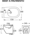 Ogomondo Coppia Sanitari FUN a Pavimento Vaso Bidet Sedile frizionato fissaggi Fai da te/Attrezzature per cucine e bagni/Attrezzature per bagni/Bidet Ogomondo - Martina Franca, Commerciovirtuoso.it