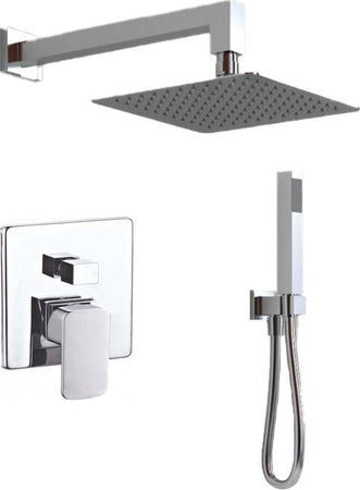 OGOMONDO Kit Doccia Square 2 Completo di Soffione Doccetta e Miscelatore con Deviatore Francia Fai da te/Attrezzature per cucine e bagni/Attrezzature per bagni/Docce e componenti doccia/Filtri supporti e soffioni doccia/Docce fisse Ogomondo - Martina Franca, Commerciovirtuoso.it