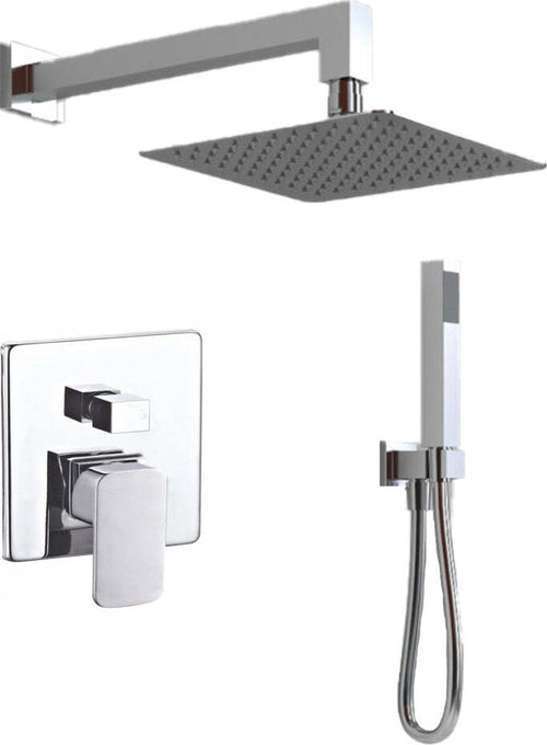 OGOMONDO Kit Doccia Square 2 Completo di Soffione Doccetta e Miscelatore con Deviatore Francia Fai da te/Attrezzature per cucine e bagni/Attrezzature per bagni/Docce e componenti doccia/Filtri supporti e soffioni doccia/Docce fisse Ogomondo - Martina Franca, Commerciovirtuoso.it