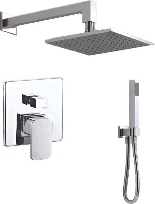 OGOMONDO Kit Doccia Square 3 Completo di Soffione Doccetta e Miscelatore con Deviatore Francia Fai da te/Attrezzature per cucine e bagni/Attrezzature per bagni/Docce e componenti doccia/Filtri supporti e soffioni doccia/Docce fisse Ogomondo - Martina Franca, Commerciovirtuoso.it