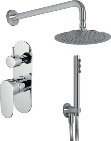 OGOMONDO Kit Doccia Tondo 1 Completo di Soffione Doccetta e Miscelatore con Deviatore 007 Fai da te/Attrezzature per cucine e bagni/Attrezzature per bagni/Docce e componenti doccia/Filtri supporti e soffioni doccia/Docce fisse Ogomondo - Martina Franca, Commerciovirtuoso.it