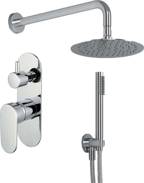 OGOMONDO Kit Doccia Tondo 1 Completo di Soffione Doccetta e Miscelatore con Deviatore 007 Fai da te/Attrezzature per cucine e bagni/Attrezzature per bagni/Docce e componenti doccia/Filtri supporti e soffioni doccia/Docce fisse Ogomondo - Martina Franca, Commerciovirtuoso.it