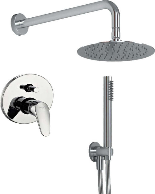 OGOMONDO Kit Doccia Tondo 1 Completo di Soffione Doccetta e Miscelatore con Deviatore Delfino Fai da te/Attrezzature per cucine e bagni/Attrezzature per bagni/Docce e componenti doccia/Filtri supporti e soffioni doccia/Docce fisse Ogomondo - Martina Franca, Commerciovirtuoso.it