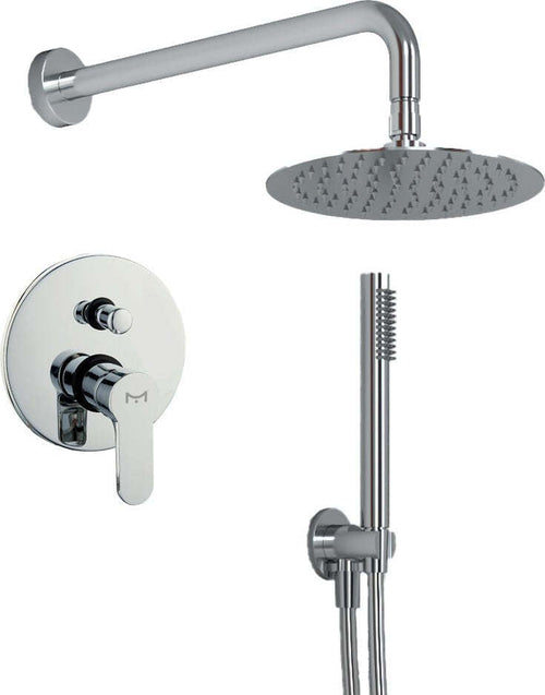 OGOMONDO Kit Doccia Tondo 1 Completo di Soffione Doccetta e Miscelatore con Deviatore Hope Fai da te/Attrezzature per cucine e bagni/Attrezzature per bagni/Docce e componenti doccia/Filtri supporti e soffioni doccia/Docce fisse Ogomondo - Martina Franca, Commerciovirtuoso.it