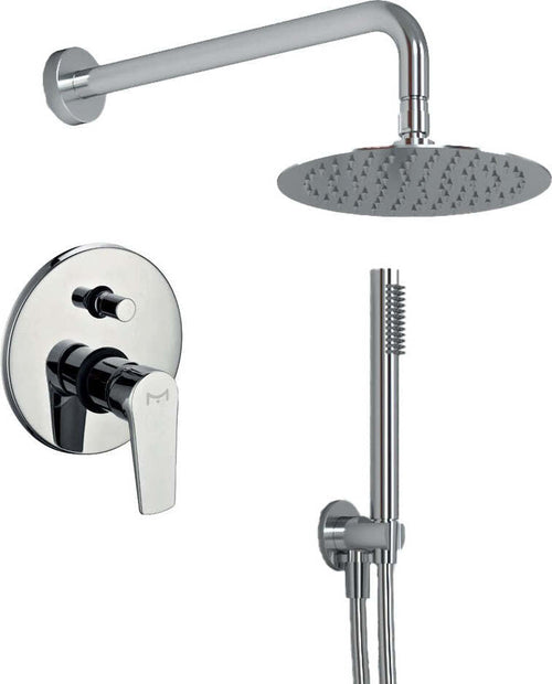 OGOMONDO Kit Doccia Tondo 1 Completo di Soffione Doccetta e Miscelatore con Deviatore Red Fai da te/Attrezzature per cucine e bagni/Attrezzature per bagni/Docce e componenti doccia/Filtri supporti e soffioni doccia/Docce fisse Ogomondo - Martina Franca, Commerciovirtuoso.it