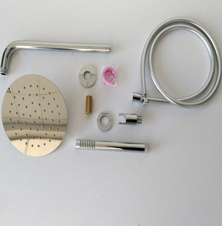 OGOMONDO Kit Doccia Tondo 1 Completo di Soffione Doccetta e Miscelatore con Deviatore Red Fai da te/Attrezzature per cucine e bagni/Attrezzature per bagni/Docce e componenti doccia/Filtri supporti e soffioni doccia/Docce fisse Ogomondo - Martina Franca, Commerciovirtuoso.it