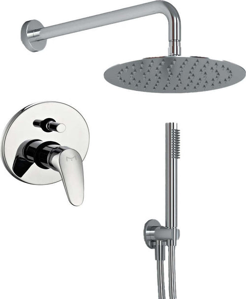 OGOMONDO Kit Doccia Tondo 4 Completo di Soffione Doccetta e Miscelatore con Deviatore Delfino Fai da te/Attrezzature per cucine e bagni/Attrezzature per bagni/Docce e componenti doccia/Filtri supporti e soffioni doccia/Docce fisse Ogomondo - Martina Franca, Commerciovirtuoso.it
