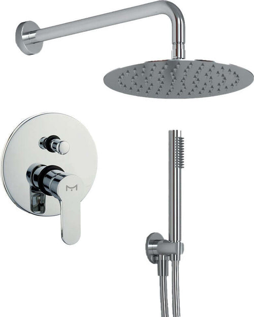 OGOMONDO Kit Doccia Tondo 4 Completo di Soffione Doccetta e Miscelatore con Deviatore Hope Fai da te/Attrezzature per cucine e bagni/Attrezzature per bagni/Docce e componenti doccia/Filtri supporti e soffioni doccia/Docce fisse Ogomondo - Martina Franca, Commerciovirtuoso.it