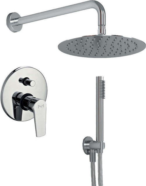 OGOMONDO Kit Doccia Tondo 4 Completo di Soffione Doccetta e Miscelatore con Deviatore Red Fai da te/Attrezzature per cucine e bagni/Attrezzature per bagni/Docce e componenti doccia/Filtri supporti e soffioni doccia/Docce fisse Ogomondo - Martina Franca, Commerciovirtuoso.it