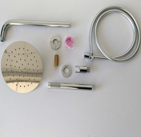 OGOMONDO Kit Doccia Tondo 4 Completo di Soffione Doccetta e Miscelatore con Deviatore Red Fai da te/Attrezzature per cucine e bagni/Attrezzature per bagni/Docce e componenti doccia/Filtri supporti e soffioni doccia/Docce fisse Ogomondo - Martina Franca, Commerciovirtuoso.it