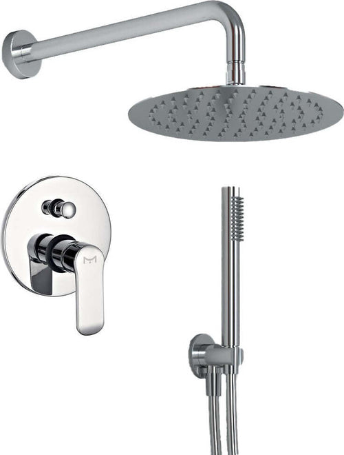 OGOMONDO Kit Doccia Tondo 4 Completo di Soffione Doccetta e Miscelatore con Deviatore Slim Fai da te/Attrezzature per cucine e bagni/Attrezzature per bagni/Docce e componenti doccia/Filtri supporti e soffioni doccia/Docce fisse Ogomondo - Martina Franca, Commerciovirtuoso.it
