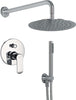 OGOMONDO Kit Doccia Tondo 4 Completo di Soffione Doccetta e Miscelatore con Deviatore Slim Fai da te/Attrezzature per cucine e bagni/Attrezzature per bagni/Docce e componenti doccia/Filtri supporti e soffioni doccia/Docce fisse Ogomondo - Martina Franca, Commerciovirtuoso.it