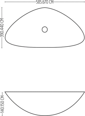 Ogomondo Lavabo Da Appoggio Triangolare in Ceramica Bianco Lucido Fai da te/Attrezzature per cucine e bagni/Attrezzature per bagni/Lavandini bagno/Lavabi Ogomondo - Martina Franca, Commerciovirtuoso.it