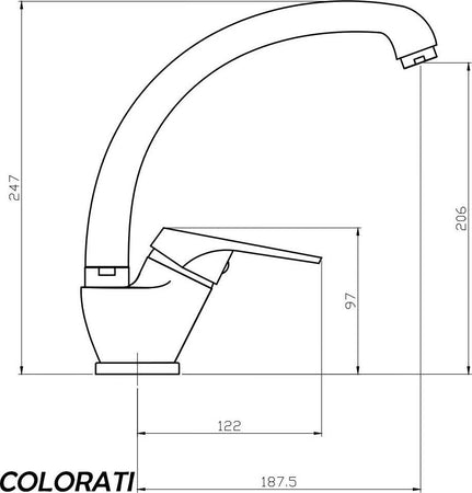 OGOMONDO Miscelatore Oslo Orientabile Ottone Colorato per Lavello Cucina Fai da te/Attrezzature per cucine e bagni/Impianti per la cucina/Rubinetti da cucina/Rubinetti per lavelli da cucina Ogomondo - Martina Franca, Commerciovirtuoso.it