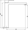 Ogomondo-Miscelatore-Rubinetto-Lavabo-Appoggio-Purple-Bocca-Alta-Nero-Black