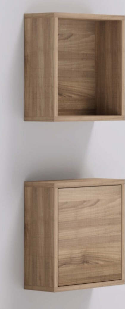 Ogomondo Pensile a giorno in laminato e pensile con anta Bagno NOCE TRANCHE Casa e cucina/Bagno/Mobili da bagno/Mensole bagno Ogomondo - Martina Franca, Commerciovirtuoso.it