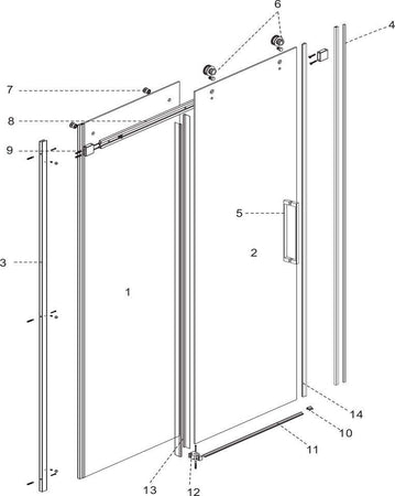 Ogomondo Porta Scorrevole Slide Due Ante Black Profilo Nero Cristallo 8 mm Fai da te/Attrezzature per cucine e bagni/Attrezzature per bagni/Docce e componenti doccia/Box doccia Ogomondo - Martina Franca, Commerciovirtuoso.it