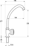 OGOMONDO Rubinetto per Lavello Cucina ONE Acqua Fredda Fai da te/Attrezzature per cucine e bagni/Impianti per la cucina/Rubinetti da cucina/Rubinetti per lavelli da cucina Ogomondo - Martina Franca, Commerciovirtuoso.it