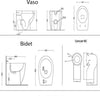 Ogomondo Sanitari A Pavimento + Lavabo Dark Vaso Wc + Bidet + Sedile + Curva Fai da te/Attrezzature per cucine e bagni/Attrezzature per bagni/Vasi WC Ogomondo - Martina Franca, Commerciovirtuoso.it