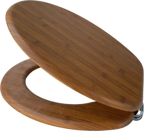 Ogomondo Sedile Copri Water Universale Bamboo Mdf Legno Pesante Acero Scuro Fai da te/Attrezzature per cucine e bagni/Attrezzature per bagni/Vasi WC Ogomondo - Martina Franca, Commerciovirtuoso.it