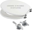 Ogomondo Sedile Wc MDF Bianco Universale Sedix Plus con 2 coppie di cerniere cromo in dotazione come ricambio Fai da te/Attrezzature per cucine e bagni/Attrezzature per bagni/Sedili WC Ogomondo - Martina Franca, Commerciovirtuoso.it