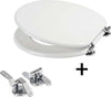 Ogomondo Sedile Wc MDF Bianco Universale Sedix Plus con 2 coppie di cerniere cromo in dotazione come ricambio Fai da te/Attrezzature per cucine e bagni/Attrezzature per bagni/Sedili WC Ogomondo - Martina Franca, Commerciovirtuoso.it
